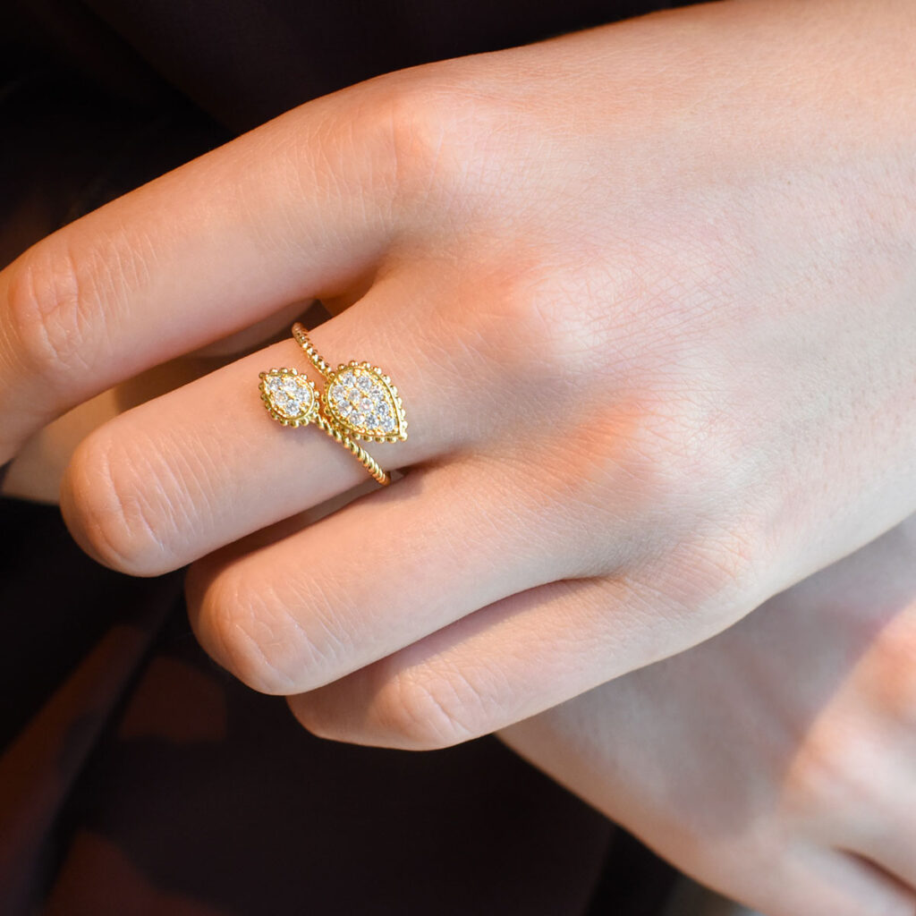 Mazia Ring (Free Size) - Golden 