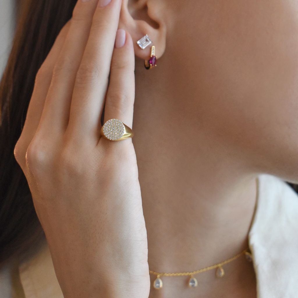 Yetta Pinky Ring (Free Size) - Golden 