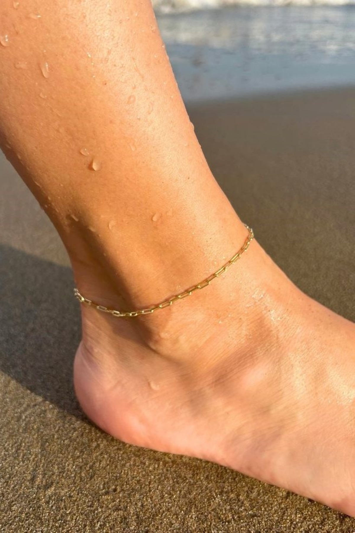 Dainty paperclip gold-filled anklet 🔗11133333